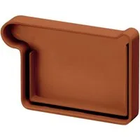 INEFA Dachrinne Steckboden, kastenförmig, NW 68. links, Rinnenboden /Rinnendeckel für Kastenrinnen, Made in Germany