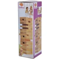 Noris Spiel Kinderspiel Geschicklichkeitsspiel Wackelturm Holz 54 Steine 100002466