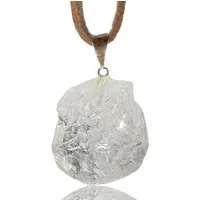 Steinfixx® Kette mit Anhänger Edelstein Rohkristall Kette - wunderschöner Cluster - Handmade (Anhänger mit Lederkette, 1-tlg., Aventurin, Amethyst, Bergkristall oder Rosenquarz), AAA-Qualität mit versilberter Öse