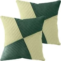 Amilian Kissenbezüge - 2er Set Kissenbezug - Zierkissenbezüge - Kissenhüllen, (2 Stück), 40x40 cm, Kissenhülle für Dekokissen, Kissen, Zierkissen, Sofakissen