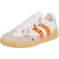 Ital-Design Damen Sneaker mit dekorativen Schnürsenkeln für Freizeit Sneaker (91117337) Flach Sneakers Low in Weiß