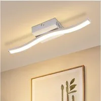 Nettlife Deckenleuchte Flur Schwarz 6W 3000K Modern Innen Wellen Design Warmweiß, LED fest integriert, Warmweiß, Schlafzimmerlampe Warmweiß LED Deckenbeleuchtung für Küche Flur