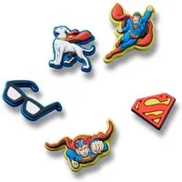 Crocs Schuhanstecker Jibbitz™ Superman (Set, 5-tlg., Kein Spielzeug. Nicht für Kinder unter 3 Jahren geeignet), Superhelden Charmes, Anstecker für Crocs Schuhe