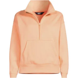 Sweatshirt SERIOUS SWEATS mit Reißverschluss, Damen,  Orange, Baumwoll-Mischung/Polyester-Mischung, by Lands' End