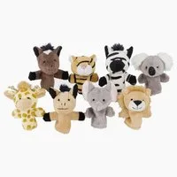 goki Fingerpuppe Fingerpuppenset Wilde Tiere (Packung, 8-tlg., set), Regt die Fantasie und Kreativität an