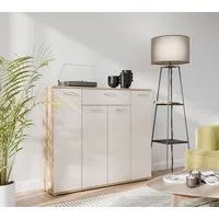 FORTE Kommode Kombikommode, Stauraum, Einlegeböden verstellbar, B/H/T ca.140/120/34 cm, viel Stauraum, PEFC zertifiziert