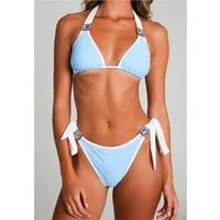 Moda Minx Triangel-Bikini-Top Amour (1-St), mit stilvollem Kontrast-Design und Steinbesatz