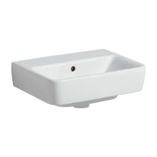 Geberit Renova Plan Handwaschbecken 501626008 45x34cm, ohne Hahnloch, mit Überlauf, weiß KeraTect
