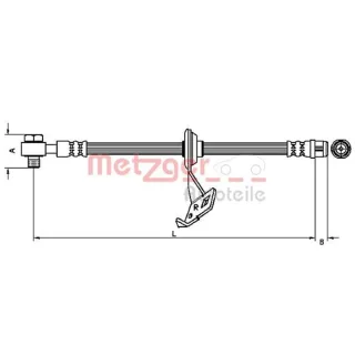 Metzger Bremsschlauch vorne rechts Mercedes M-Klasse W163