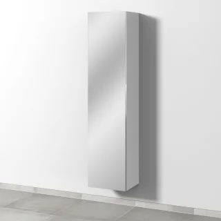Sanipa 3way Hochschrank mit 1 Doppelspiegeltür, Weiß-Soft BR15243