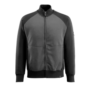 MASCOT Amberg Sweatshirt mit Reißverschluss UNIQUE Dunkelanthrazit / Schwarz S - 50565-963-1809-S