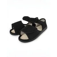 TIESTRA Heiße Männerschuhe für große Füße –Winter-Lambskin Plüsch Hausschuhe Plüsch Hausschuhe Filzschuhe mit offenem Kopf, Memory-Foam-Sohle, Schwarz