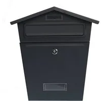 HTI-Living Briefkasten Briefkasten Amin Schwarz (Stück, 1-St., 1 Briefkasten), zur Wandmontage