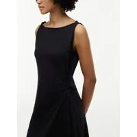 Tommy Hilfiger Jerseykleid INTERLOCK KNOT DETAIL DRESS Baumwolle, Interlock