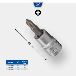 Brilliant Tools 3/8" PZ Kreuzschlitz Bit-Stecknuss - BT021880