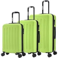 Flexot Hartschalen-Trolley F-3045 (Gr. M, L, XL) – Kofferset – ABS-Hartschale, 4 Rollen, Robuster und moderner Koffer mit vier 360° Rollen und Zahlenschloss