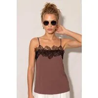 No Matter What Blusentop Verstellbares Spitzen-Camisole-Top