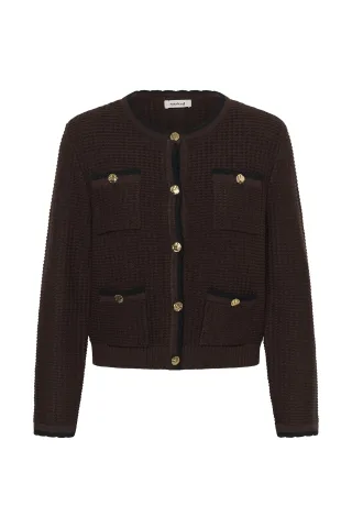 Strickjacke SLNobilo Strickjacke Gerade Passform