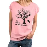 MAKAYA Print-Shirt Damen Freche T-Shirt Sprüche Frauen - Coole Oberteile Lustige Tops (Statement, Schwarz, Blau, Grau, Weiß, Rosa) Baumwolle