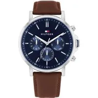 Tommy Hilfiger Multifunktionsuhr TYSON 1710585, Quarzuhr, Armbanduhr, Herrenuhr, Datum, Lederarmband