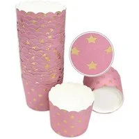 Frau WUNDERVoll Muffinform Muffin Backformen, groß Durchmesser 6,1 cm, rosa, (25-tlg)