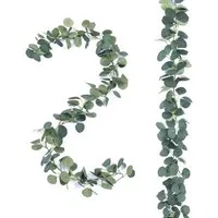 Kunstranke 2/4 Stück Eukalyptus Girlanden Künstliche, 1.8m Eukalyptus deko, Agger, Eukalyptus Blätter Girlande Hochzeitsdeko für Hochzeit Tisch