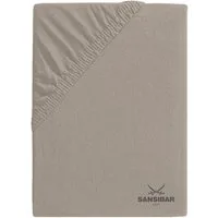 Sansibar Sylt Spannbettlaken Premium Topper-Spannbetttuch, Sansibar, Topperbezug, Gummizug: hochwertiges Rundumgummi, Matratzenbezug bis zu 15 cm Steghöhe, dicker Stoff, faltenfreier Sitz
