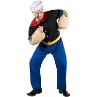 Maskworld Kostüm Popeye Seemann - Karneval Faschingskostüm Herren, 90 Jahre Jubiläums-Edition: Neues und verbessertes Lizenzkostüm des