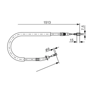Bosch Handbremsseil hinten Mercedes Sprinter VW Lt 1987477852