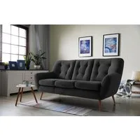 exxpo - sofa fashion 3-Sitzer Scandi, bequem, aufwendige Rückenpolsterung für mehr Sitzkomfort, aktuelle Farben in hochwertigen Bezugsqualitäten, Holzfuß