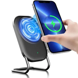 D1 15W Desktop Magnetic Wireless Charger Phone Charge Cellphone Holder for Magsafes iPhones 17 16 15 14 13 12 Pro Max Fa