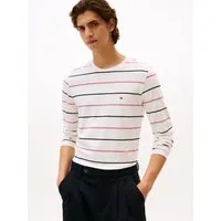 Tommy Hilfiger Longsleeve STRETCH SLIM STRIPE Rundhals, slim fit, Jersey