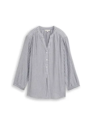 Tom Tailor - Bluse mit Streifenmuster navy white stripe - Gr. - 40