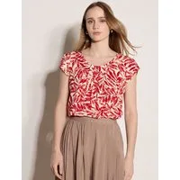 Apricot T-Shirt Oberteil Druck