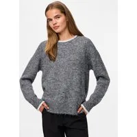pieces Strickpullover PCIVY LS O-NECK CONTRAST KNIT NOOS BC