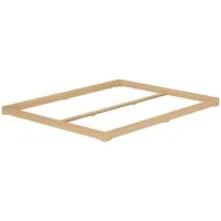 ERST-HOLZ Futonbett Breites Bodenbett Doppelbett Buche Massiv 200 x 200 cm, Buche farblos lackiert