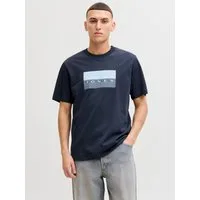 Jack & Jones Kurzarmshirt JCOFUSION DOTS PRINT TEE SS CREW SN Baumwolle, regular fit