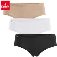 celodoro Panty Damen Basic Panty (3er Pack) Hipster Slip mit Zier-Logo