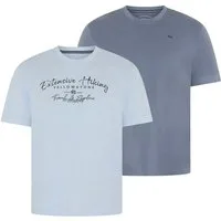 Man's World Plus Rundhalsshirt auch in Grosse Größen bis Gr. 7XL Ärmel-Fit (2er- Pack) Regular Fit, Kurzarm, mit Rundhalsausschnitt, bedruckt