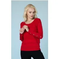 Passioni Strickpullover mit Rippstreifen