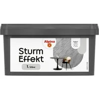 Alpina Wandfarbe Alpina Wandfarbe Sturm Effekt silber 1 L