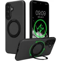 kwmobile Smartphone-Hülle Case mit 360° Standring für Samsung Galaxy A56 5G Hülle, Hardcase mit drehbaren Kickstand kompatibel mit MagSafe