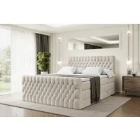ALTDECOR Boxspringbett DAISY-Z KING (Multipocket-Matratze H4, H3 Matratze Bonellfederung, Topper, Kopfteil), Doppelbett mit Fußteil