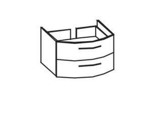 Artiqua 215 Waschtischunterschrank für MMWT, Eiche Weiß quer NB, 215-WU2L-1-80-7185-440 215-WU2L-1-80-7185-440