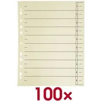 Otto Office Nature Aktenordner, Trennblätter 1-10, DIN A4 Maxi, 100-tlg., Kraftkarton 180 g/m²