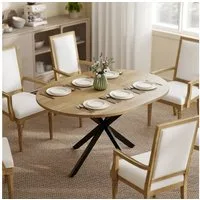 HOMCOM Esstisch ausziehbar 100/135 x 100 cm Tisch für 4-6 Personen (Esszimmertisch, 1-St., Küchentisch), für Esszimmer, Küche, Naturholz