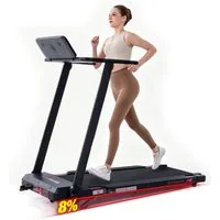 CITYSPORTS Laufband für Zuhause mit Steigung, mit 1400W Bosch Motor,2PS (mit Toolkit und Schmieröl), 1-8 km/h,Max 8% faltbare Neigung, mit App und Bluetooth,klappbar