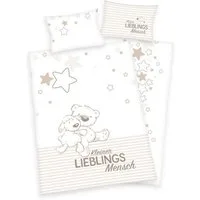 Herding Babybettwäsche Kleiner Lieblingsmensch, Renforcé, 2 teilig, Mit Teddy und Schaf