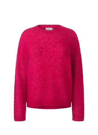 MAERZ Muenchen - Pullover Rundhals 1/1 Arm bright bordeaux - Gr. - 46