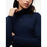Tommy Jeans Jerseykleid TJW TURTLNCK BODYCON MIDI DRESS Baumwollmischung, figurbetont